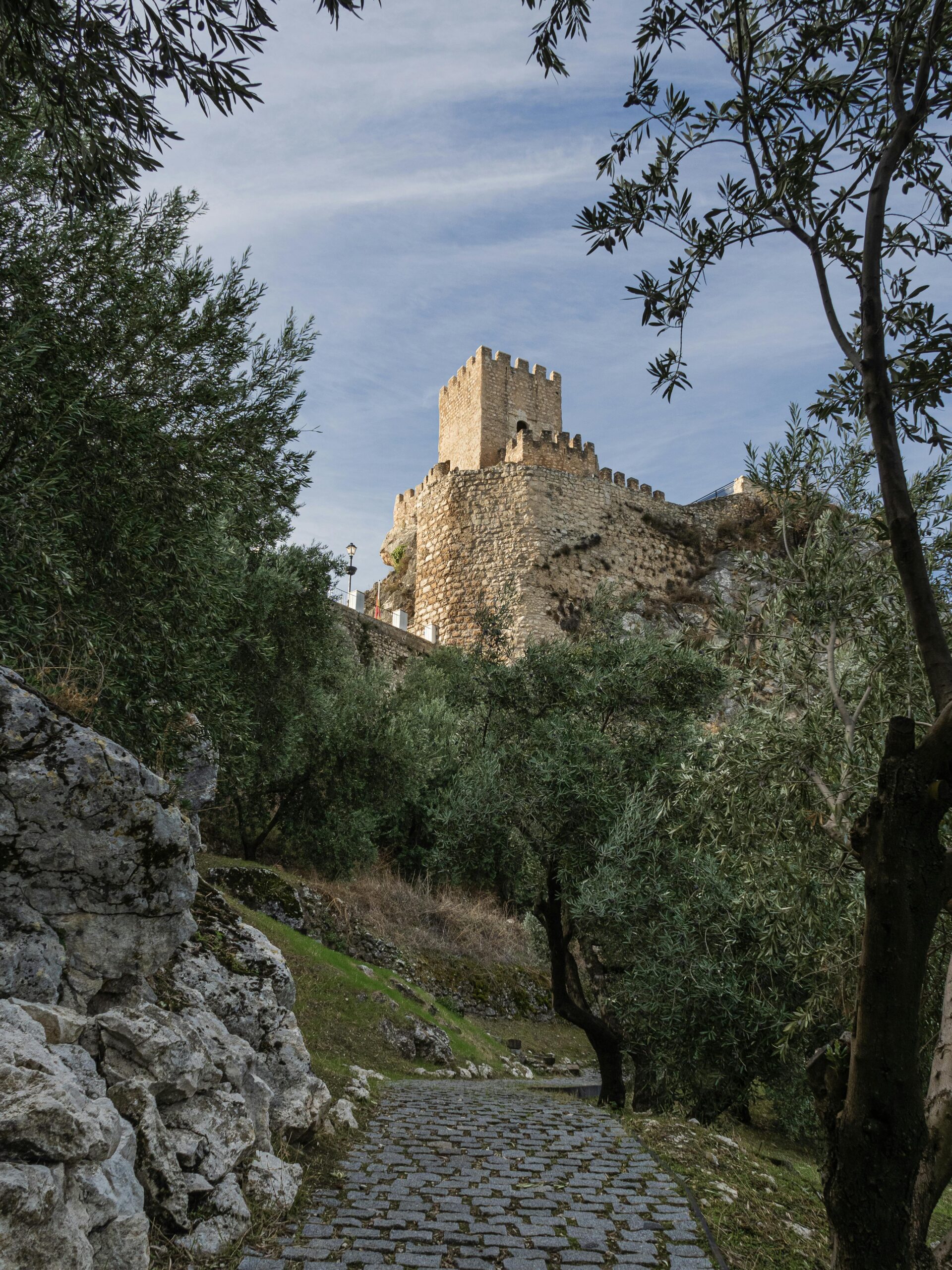 Captured the timeless beauty of a medieval castle towering over olive groves in Zuheros, Spain.