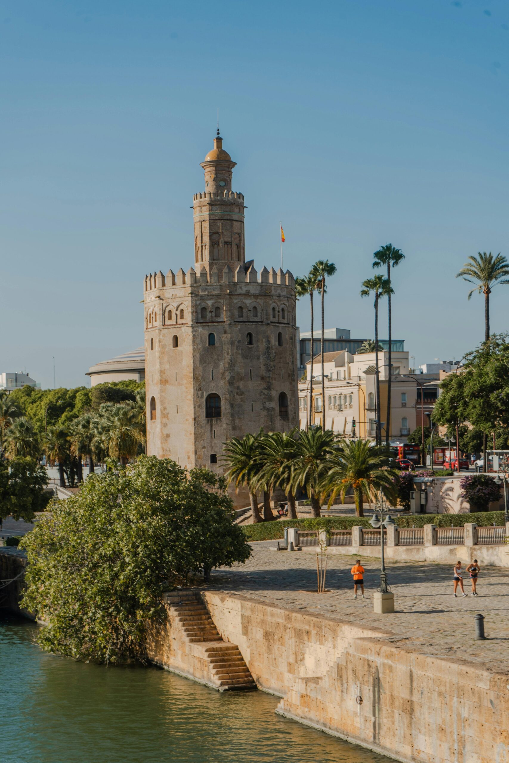 Historic Torre del Oro beside the Guadalquivir in Seville, Spain.